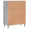 vidaXL Dressoir 69,5x34x90 cm bewerkt hout betongrijs