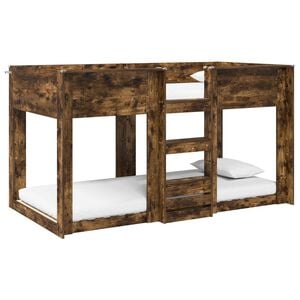 vidaXL Bunk Bed voor Kinderen Gerookt eiken 90 x 200 cm Bewerkt hout