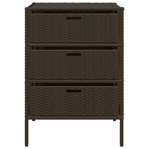 vidaXL Tuinkast 55x59x80 cm poly rattan bruin