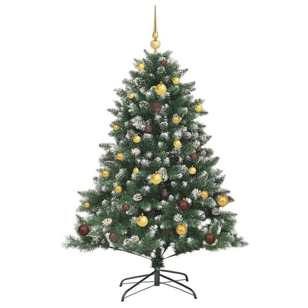 vidaXL Kunstkerstboom met 150 LED Groen 150 cm PVC en Plastic en Staal
