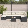 vidaXL Tuin Sofa Set met kussen met opslag 9 pcs poly rattan