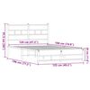 vidaXL Bedframe zonder matras metaal bruin eikenkleurig 120x190 cm