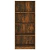 vidaXL Boekenkast 4-laags 60x24x142 cm bewerkt hout gerookt eikenkleur