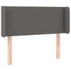 vidaXL Hoofdbord met randen 83x16x78/88 cm kunstleer grijs