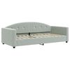 vidaXL Slaapbank 90x200 cm fluweel lichtgrijs