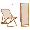 vidaXL Strandstroelen 2 st inklapbaar stof en massief hout beige