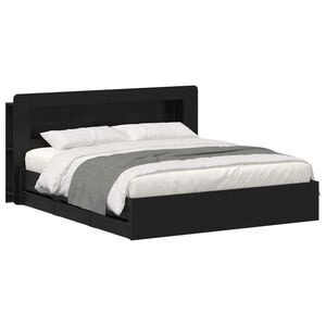 vidaXL Bedframe met opslag Zwart 180 x 200 cm Bewerkt hout