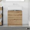 vidaXL Badkamer Kast Artisan Eiken 59 x 37 x 59 cm Bewerkt hout