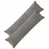vidaXL Kussensloop 2 pcs HOUTEN Donkergrijs 40 x 145 cm Chenille Stof