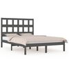 vidaXL Bedframe massief grenenhout grijs 160x200 cm