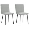 vidaXL Eetkamerstoelen 2 st fluweel lichtgrijs