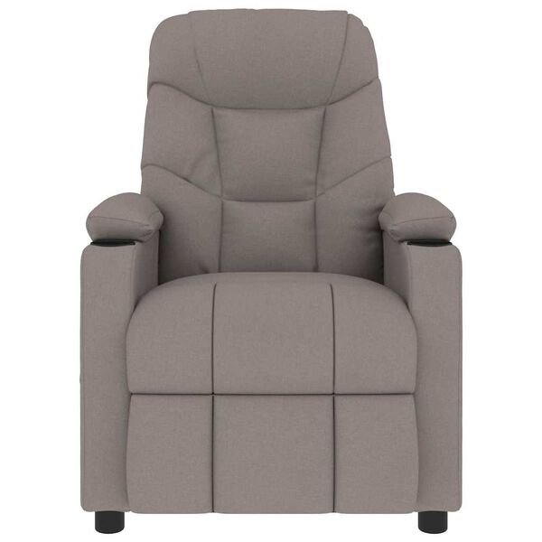 vidaXL Massagestoel stof taupe