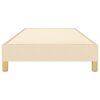 vidaXL Boxspring bed 90x200 cm stof cr&egrave;mekleurig