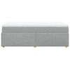 vidaXL Boxspring met matras stof lichtgrijs 80x200 cm