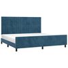 vidaXL Bedframe zonder matras 200x200 cm fluweel donkerblauw