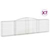 vidaXL Schanskorven 7 st gewelfd 400x30x100/120 cm ijzer