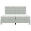 vidaXL LED Box Spring Bed met matras Lichtgrijs 200 x 200 cm Stof