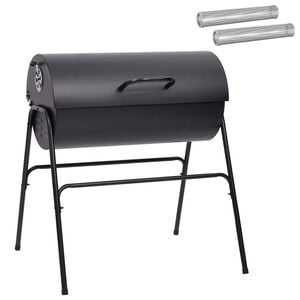 vidaXL Buiten Grill 3 st 80 x 73 x 90 cm Metaal Zwart