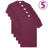 Fruit of the Loom T-shirts Original 5 st S katoen bordeauxrood