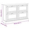 vidaXL Schoenenkast 140x35x90 cm massief acaciahout