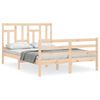 vidaXL Bedframe met hoofdbord massief hout