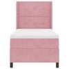 vidaXL Boxspringbed met matras met hoofdeinde Roze 90 x 200 cm Fluweel