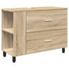 vidaXL Badkamer Waskom Sonoma Eiken 80 x 35 x 60 cm Bewerkt hout