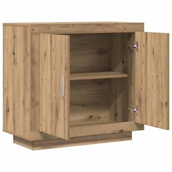 vidaXL Dressoir 80x40x75 cm bewerkt hout artisanaal eikenkleur