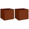 vidaXL Plantenbakken 2 st 49x47x46 cm cortenstaal