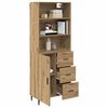 vidaXL Hoge kast met lade Artisan Eiken 69,5 x 34 x 180 cm