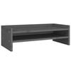 vidaXL Monitorstandaard 50x24x16 cm massief grenenhout grijs