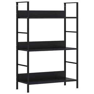 vidaXL Boekenkast met 3 schappen 60x27,6x90,5 cm bewerkt hout zwart