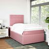 vidaXL Boxspring met matras fluweel roze 120x200 cm
