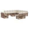 vidaXL Tuinbankenset 14 st Beige en Cr&egrave;me Wit poly rattan