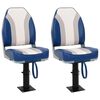 vidaXL Bootstoelen 2 st met poot in hoogte verstelbaar 360&deg; draaibaar