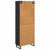 vidaXL Hoge kast met lade 2 pcs Zwart Eiken 69,5 x 34 x 180 cm
