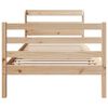 vidaXL Bedframe met hoofdbord massief grenenhout 100x200 cm