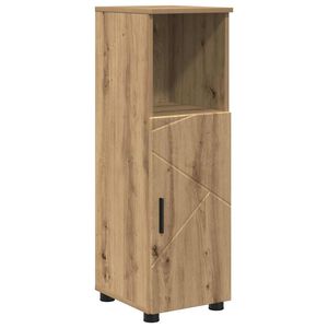 vidaXL Badkamer Kast met opslag Artisan Eiken 30 x 35 x 95 cm
