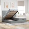 vidaXL Ottoman bed met matrassen en LED's 160x200cm stof lichtgrijs