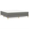 vidaXL Boxspring bed stof donkergrijs 160x200 cm