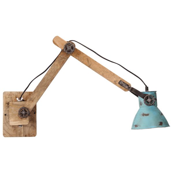 vidaXL Wandlamp 25 W E27 96x15x20 cm verweerd blauw