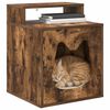 vidaXL Kattenhuis Gerookt eiken 42,5 x 40 x 53,5 cm Bewerkt hout