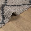 vidaXL Vloerkleed PAMPLONA shaggy hoogpolig 120x170 cm beige antraciet