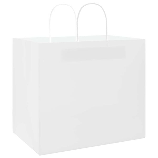 vidaXL Papieren zakken 250 st met hengsels 32x22x28 cm wit