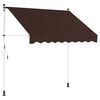 vidaXL Handmatig uitschuifbare luifel Bruin 350 cm