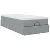 vidaXL Ottoman bed met matras 80x200cm stof lichtgrijs