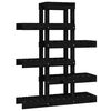 vidaXL Plantenstandaard 85x25x109,5 cm massief grenenhout zwart