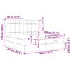 vidaXL Ottoman bed met matrassen en LED's 160x200cm stof lichtgrijs