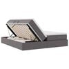 vidaXL Opbergbed met matras met matras Grijs 180 x 200 cm Nep Leer