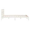 vidaXL Bedframe massief hout wit 180x200 cm